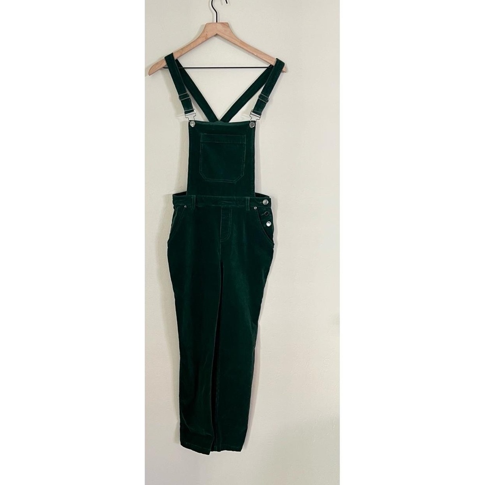 ModCloth Hunter Green Corduroy Overalls Jumpsuit Small - Picture 2 of 6